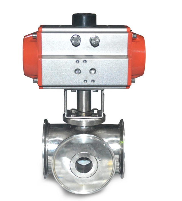 氣動衛生級保溫三通球閥